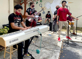 Band and chorus outdoor concert