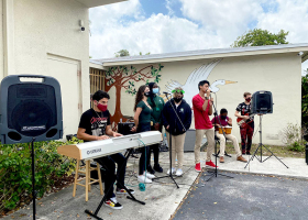 Band and chorus outdoor concert