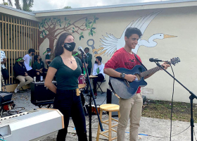 Band and chorus outdoor concert