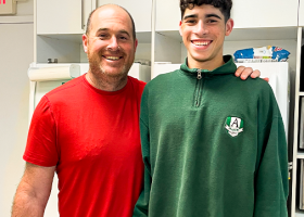 Celebrating the end of a successful basketball season Celebrating the end of a successful basketball season