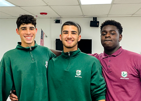 Celebrating the end of a successful basketball season Celebrating the end of a successful basketball season