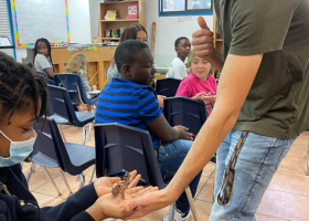 Student Miles shows his amazing collection of reptiles 2022/23