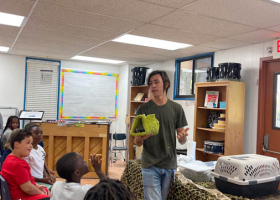 Student Miles shows his amazing collection of reptiles 2022/23