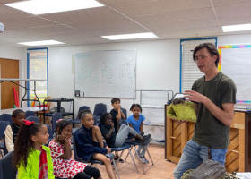 Student Miles shows his amazing collection of reptiles 2022/23