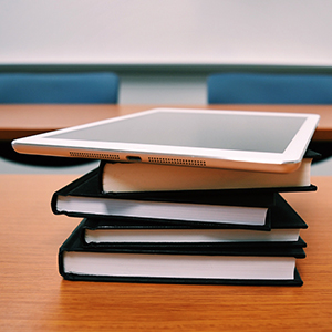 books and ipad for teaching