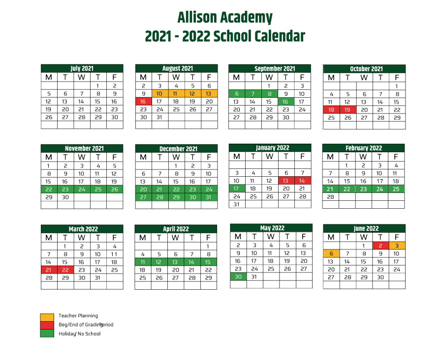 Fiu Summer Calendar 2022 Academic Calendar | Allison Academy, North Miami, Florida