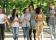 students walking from school