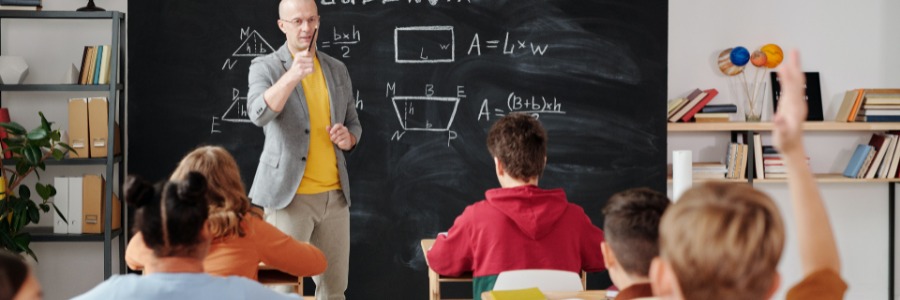 Teaching in classroom