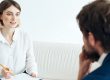 Therapist talking to the patient