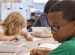 Kids studying