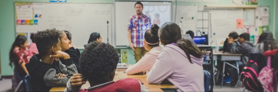 Children and teacher in the classroom