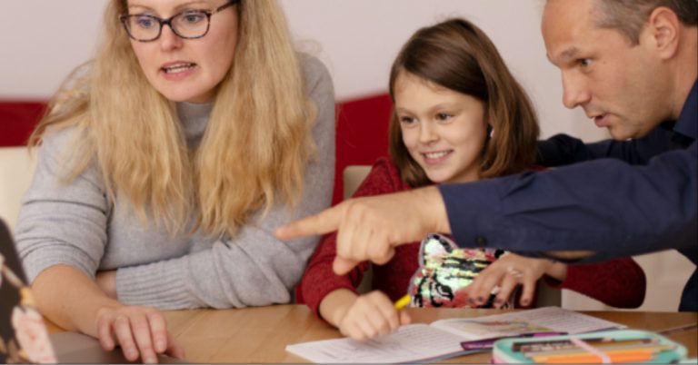 Child and parents learning