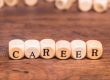 Wooden cubes spelling career
