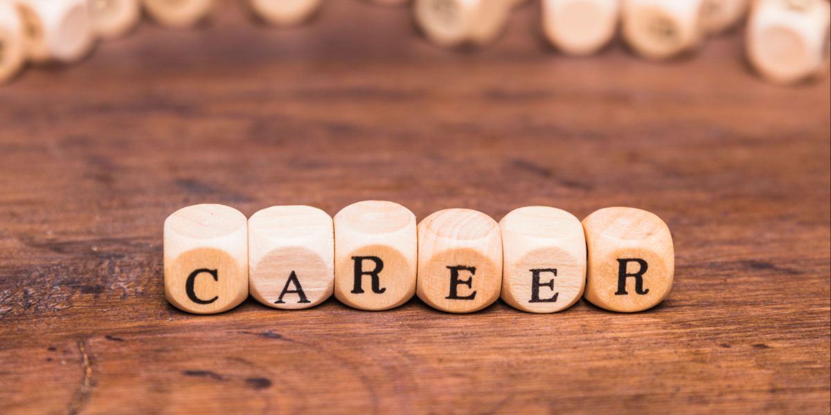 wooden-dice-career Wooden cubes spelling career