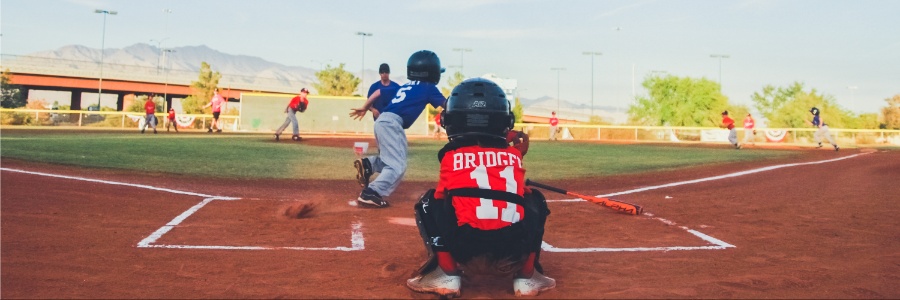 Kids playing baseball